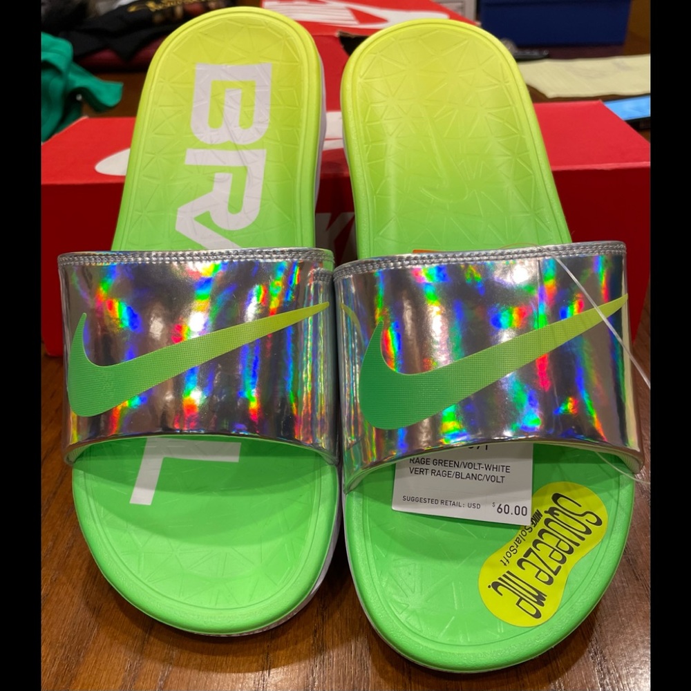 “AUTHENTIC NIKE” Brazil Slides Bonassi Solarsoft Olyfed NWT Unisex - Picture 1 of 1